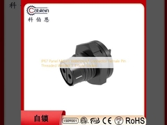 IP67 Panel Mount Conector à prova d'água Fêmea Pin Threaded Soldado 3 4 Core Socket