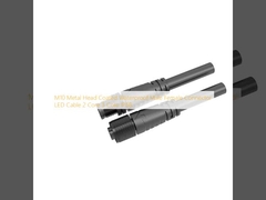 M10 Cabeça de metal revestida, resistente à água, conector masculino-feminino, cabo LED, 2 núcleos, 3 núcleos IP68