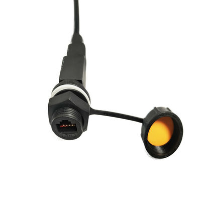 comprar Tipo de parafuso M20 impermeável IP67 RJ45 Conector de sinalização de dados Conector de rede segura de aviação Fabricação em linha