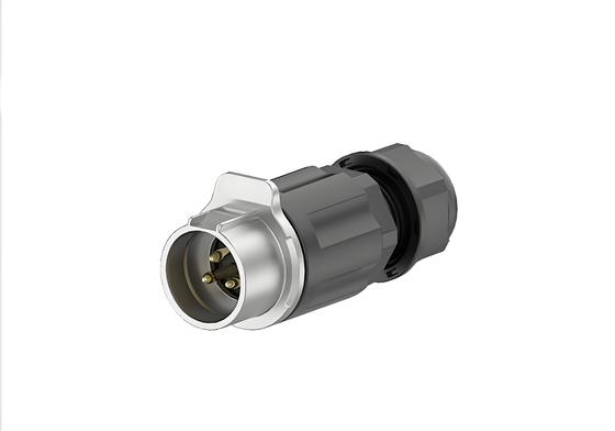 comprar 20A IP68 Conector de cabo em linha, série LP20 de 3 pinos, híbrido metal-nilão, terminação de solda, acoplador de fio a fio à prova d'água Fabricação em linha
