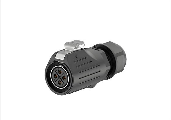 comprar LP20 4-Pin 20A Power Flange Mount Waterproof Connector  Full Plastic Wire Lock IP68 Rated Fabricação em linha