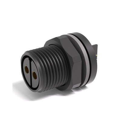 Conector Circular Impermeável IP67 PA6 Nylon M12 100VAC Tipo Rosqueado Industrial