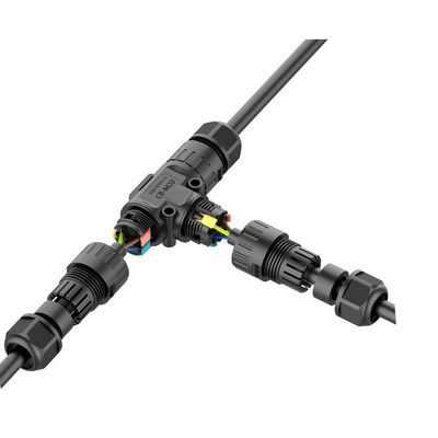 M20 Conector de iluminação de paisagem exterior IP68 impermeável 24A Adaptador de nylon PA66 de alta potência