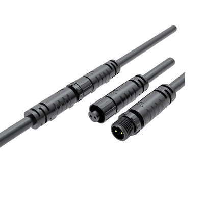 Conector Macho Fêmea Impermeável M8 com Revestimento de Nylon IP68 para Controlador de Máquina Agrícola Inteligente