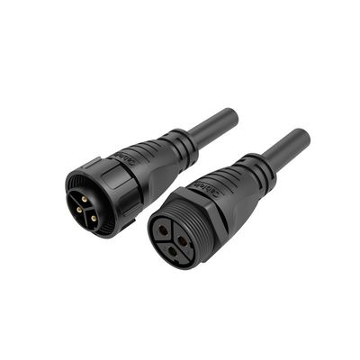 M25 IP68 Conector impermeável masculino-feminino com corrente nominal de 32A e material de nylon PA66