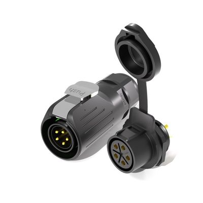 LP20 Push Plug 5 Core Waterproof Power Connector Lock Screw Soldado Tipo Padrão IEC