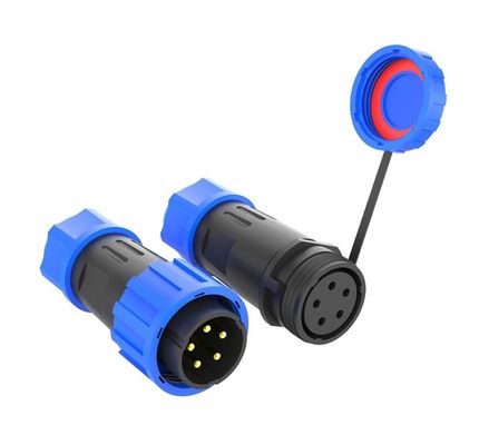 Conector de alimentação à prova d'água IP68 com tensão de 500V e material de nylon PA66 para soquete de plugue de aviação LD20
