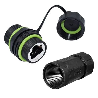 M20 RJ45 Conector impermeável Painel de liga de zinco Tipo IP68 Conector de rede impermeável