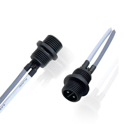 Conector de painel M12 com trava por pressão, 400V, à prova d'água, conector de painel traseiro com trava rosqueada
