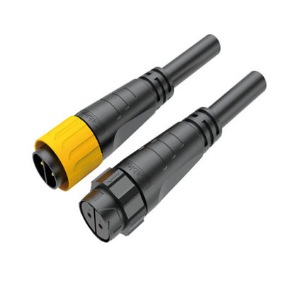IP67 Conectores elétricos impermeáveis masculino-feminino 25A Corrente nominal máxima Parafuso menos Tipo