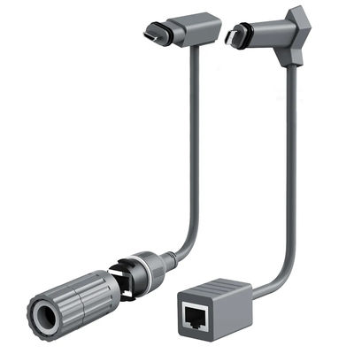1000 MHz Velocidade de transmissão IP67 RJ45 Conector para aplicação de sinal rápido e estável