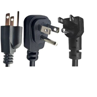 UL Certified 10A 250V 3 Pin Power Plug AC Power Cord para aplicações industriais