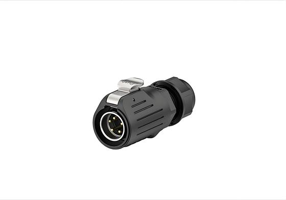 Conector à prova d'água LP20 de 5 pinos 10A IP67 Montagem em flange